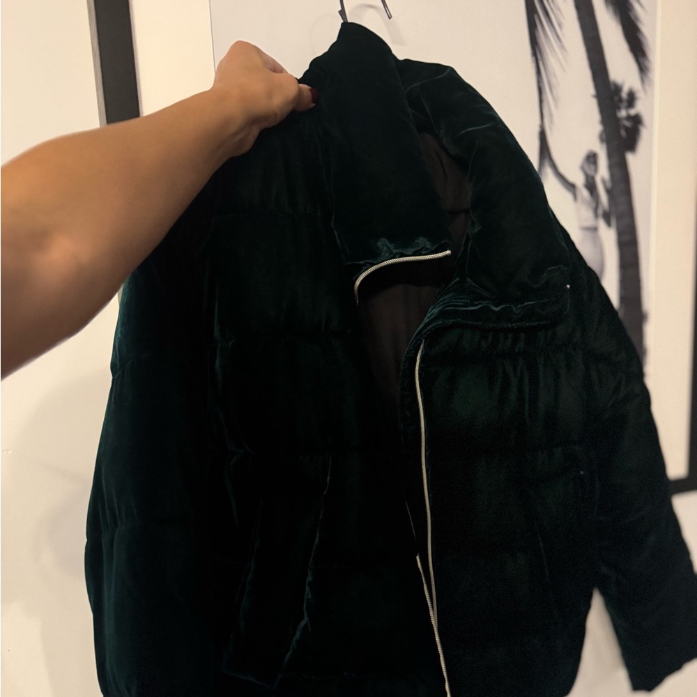 Zara Dark Green Bomber Jacket